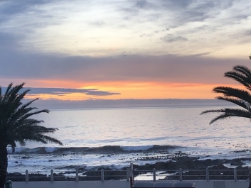 Sunset seaside walks
